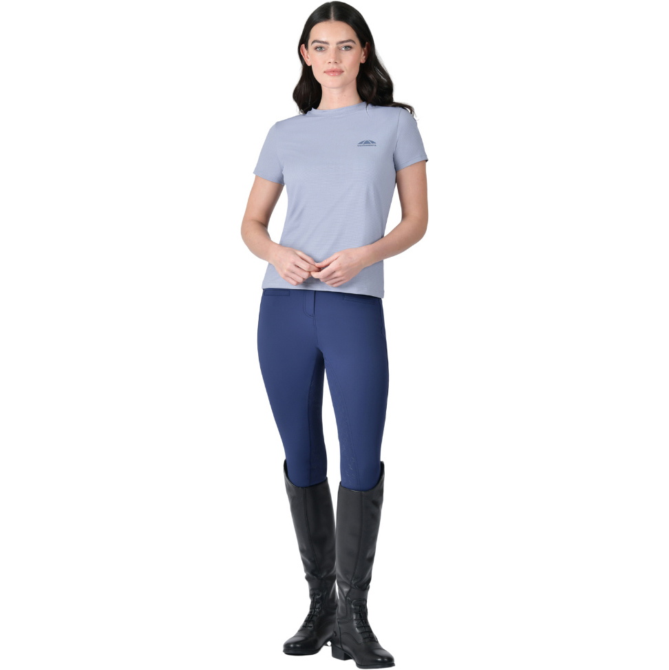 2025 Weatherbeeta Femmes Décontractée UV Manches Courtes Tee 1028845 - Blue Stone